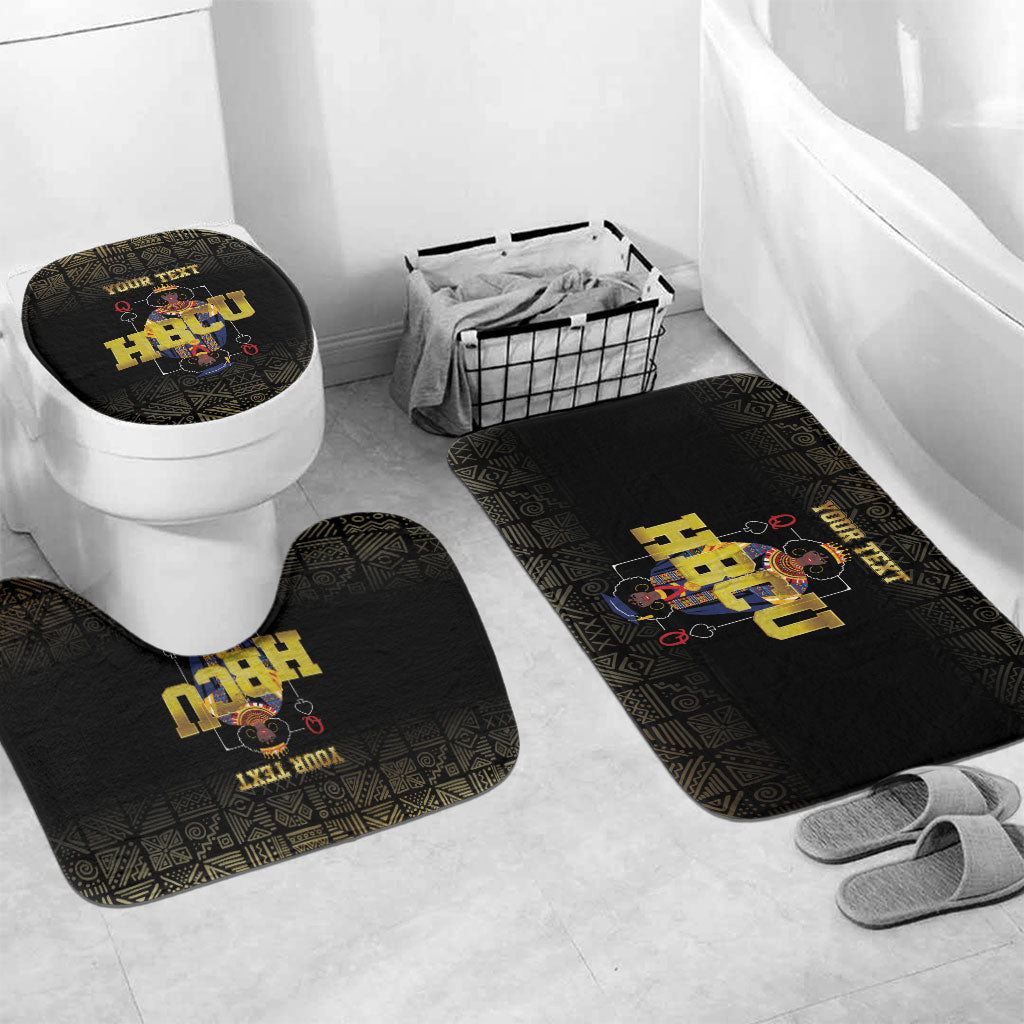 HBCU Grad Personalized Queen Poker Card Bathroom Set Golden Pattern