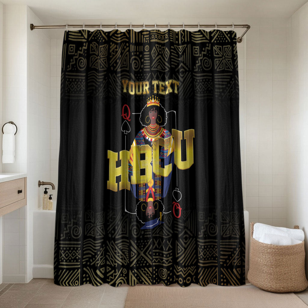 HBCU Grad Personalized Queen Poker Card Bathroom Set Golden Pattern