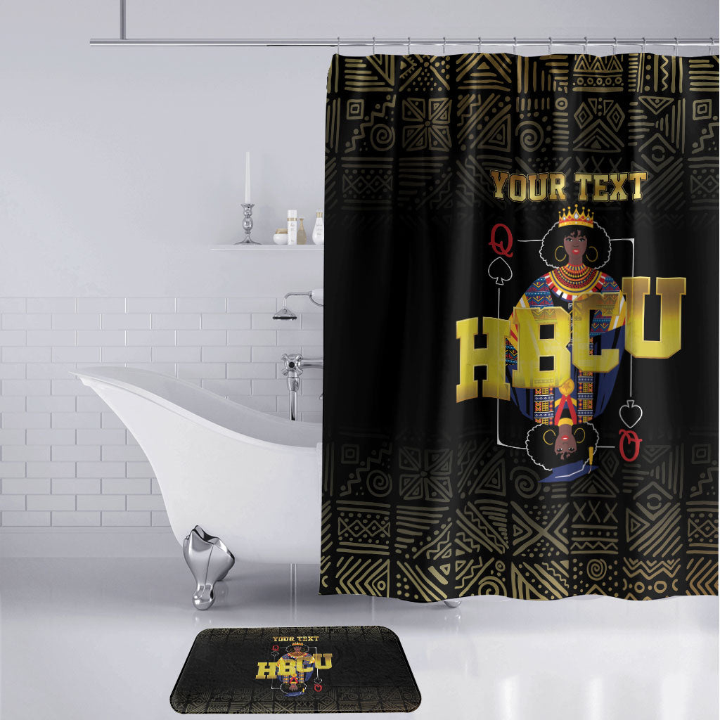HBCU Grad Personalized Queen Poker Card Bathroom Set Golden Pattern