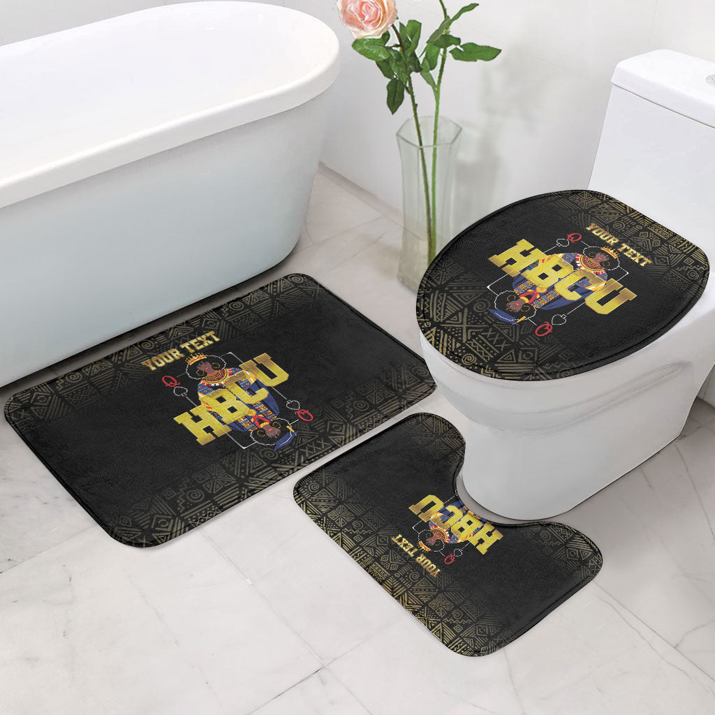 HBCU Grad Personalized Queen Poker Card Bathroom Set Golden Pattern