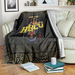 HBCU Grad Personalized Queen Poker Card Blanket Golden Pattern