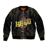 HBCU Grad Personalized Queen Poker Card Bomber Jacket Golden Pattern