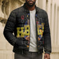 HBCU Grad Personalized Queen Poker Card Bomber Puffer Jacket Golden Pattern