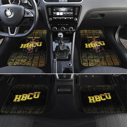 HBCU Grad Personalized Queen Poker Card Car Mats Golden Pattern