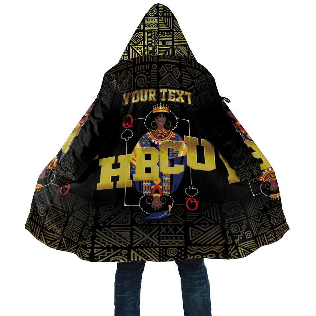 HBCU Grad Personalized Queen Poker Card Cloak Golden Pattern