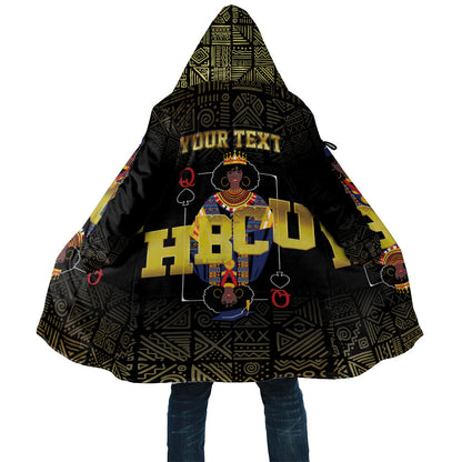 HBCU Grad Personalized Queen Poker Card Cloak Golden Pattern
