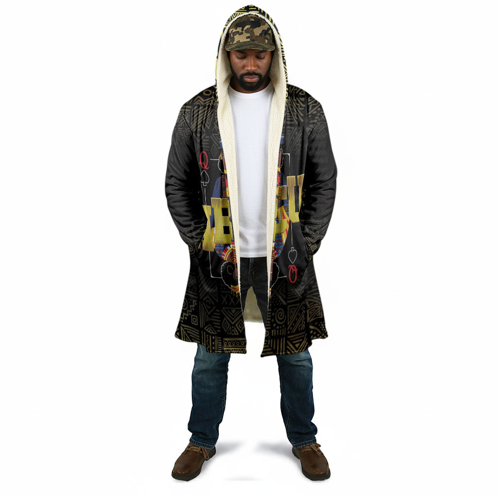 HBCU Grad Personalized Queen Poker Card Cloak Golden Pattern