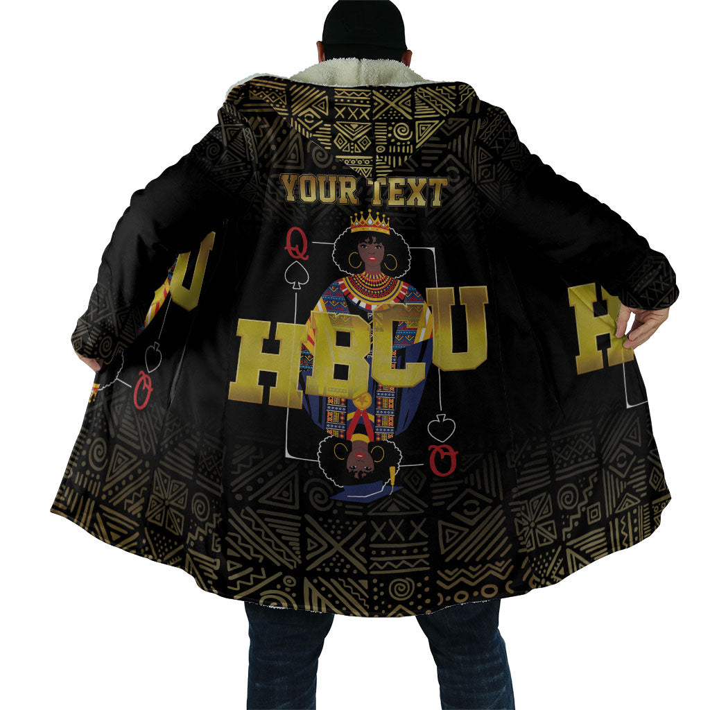 HBCU Grad Personalized Queen Poker Card Cloak Golden Pattern