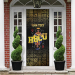 HBCU Grad Personalized Queen Poker Card Door Cover Golden Pattern