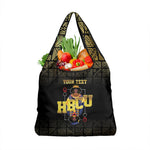 HBCU Grad Personalized Queen Poker Card Grocery Bag Golden Pattern