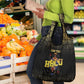 HBCU Grad Personalized Queen Poker Card Grocery Bag Golden Pattern