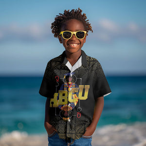 HBCU Grad Personalized Queen Poker Card Kid Hawaiian Shirt Golden Pattern