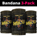 HBCU Grad Personalized Queen Poker Card Neck Gaiter Golden Pattern