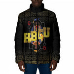 HBCU Grad Personalized Queen Poker Card Padded Jacket Golden Pattern