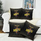 HBCU Grad Personalized Queen Poker Card Pillow Cover Golden Pattern