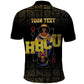 HBCU Grad Personalized Queen Poker Card Polo Shirt Golden Pattern