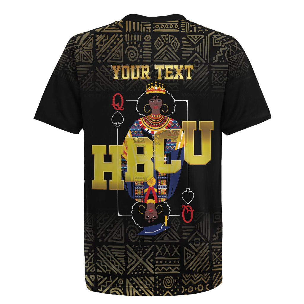 HBCU Grad Personalized Queen Poker Card Rugby Jersey Golden Pattern
