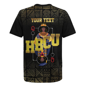 HBCU Grad Personalized Queen Poker Card Rugby Jersey Golden Pattern