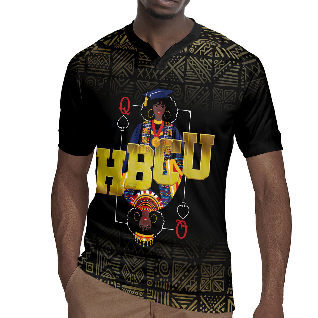 HBCU Grad Personalized Queen Poker Card Rugby Jersey Golden Pattern