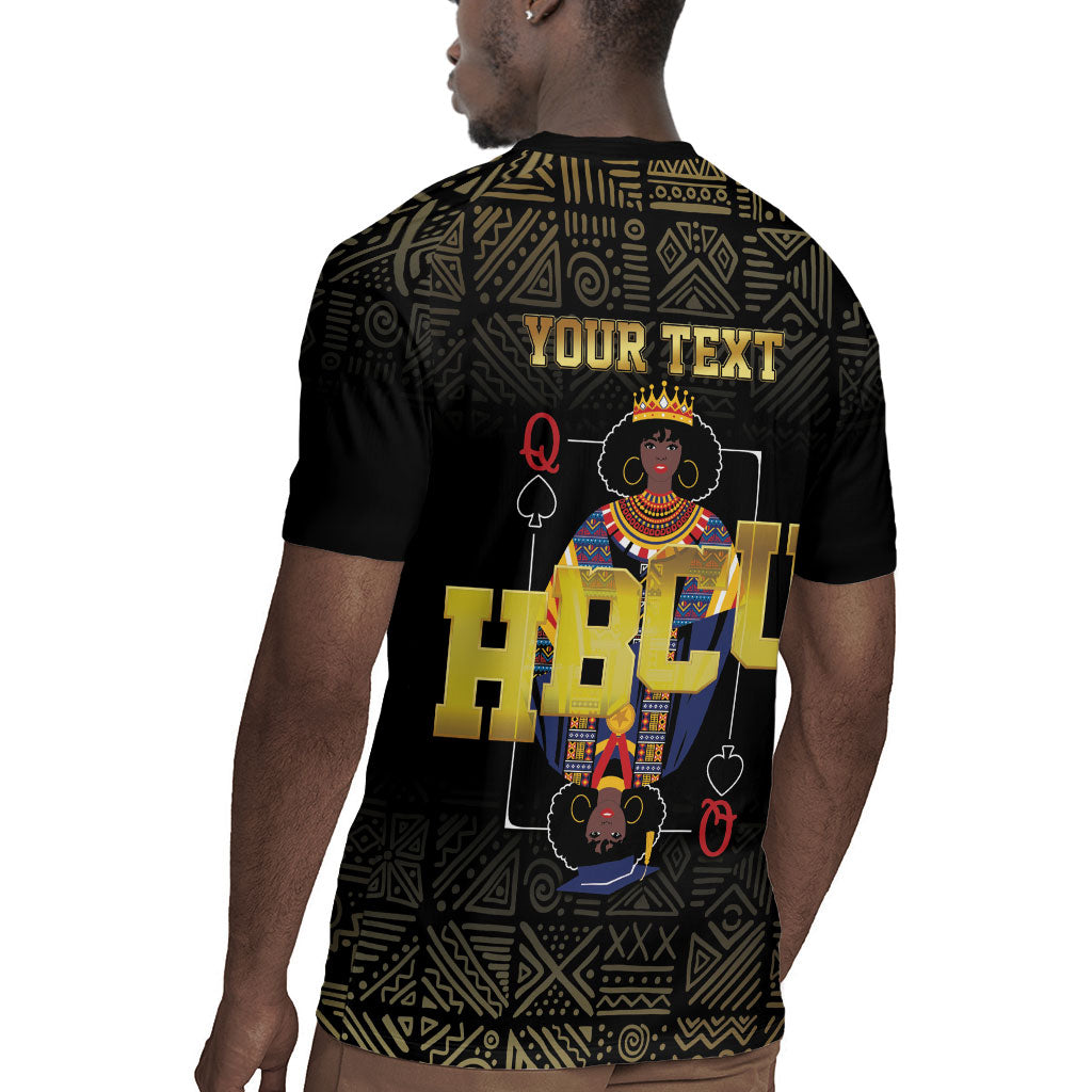 HBCU Grad Personalized Queen Poker Card Rugby Jersey Golden Pattern