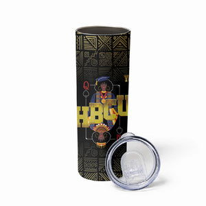 HBCU Grad Personalized Queen Poker Card Skinny Tumbler Golden Pattern