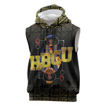 HBCU Grad Personalized Queen Poker Card Sleeveless Hoodie Golden Pattern
