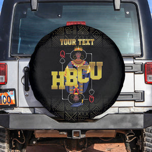 HBCU Grad Personalized Queen Poker Card Spare Tire Cover Golden Pattern