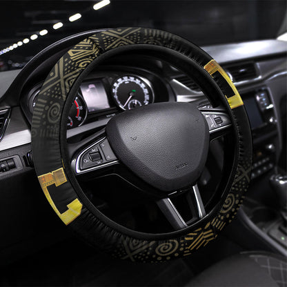HBCU Grad Queen Poker Card Steering Wheel Cover Golden Pattern