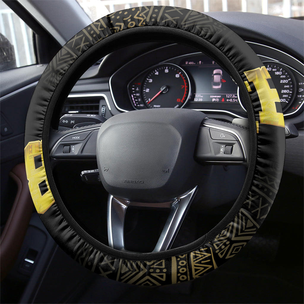HBCU Grad Queen Poker Card Steering Wheel Cover Golden Pattern