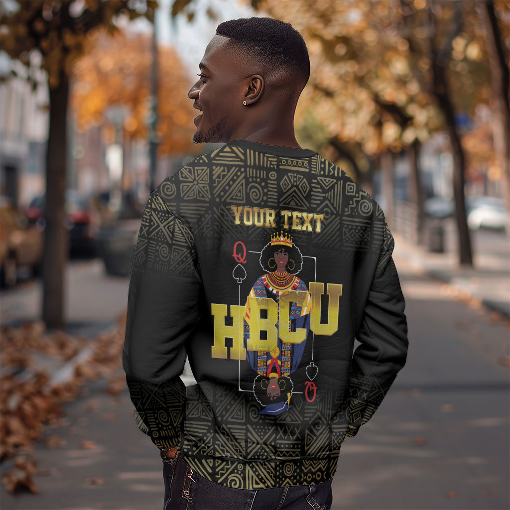 HBCU Grad Personalized Queen Poker Card Sweatshirt Golden Pattern