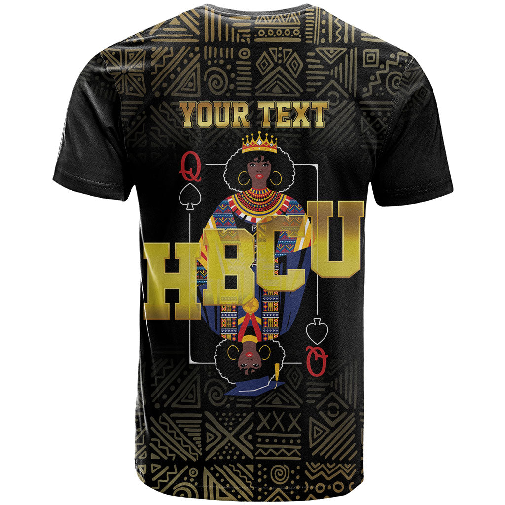 HBCU Grad Personalized Queen Poker Card T shirt Golden Pattern