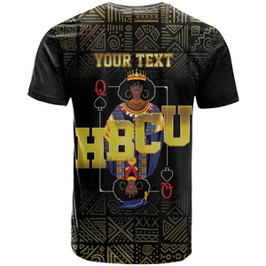 HBCU Grad Personalized Queen Poker Card T shirt Golden Pattern