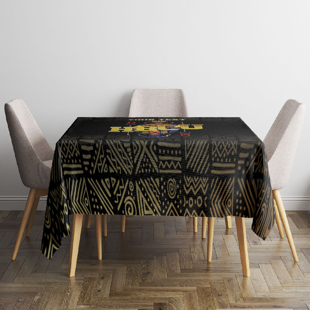 HBCU Grad Personalized Queen Poker Card Tablecloth Golden Pattern