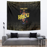 HBCU Grad Personalized Queen Poker Card Tapestry Golden Pattern