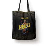 HBCU Grad Personalized Queen Poker Card Tote Bag Golden Pattern