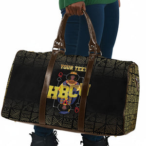 HBCU Grad Personalized Queen Poker Card Travel Bag Golden Pattern