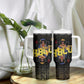 HBCU Grad Personalized Queen Poker Card Tumbler With Handle Golden Pattern