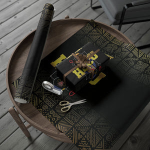 HBCU Grad Personalized Queen Poker Card Wrapping Paper Golden Pattern
