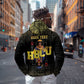 HBCU Grad Personalized Queen Poker Card Zip Hoodie Golden Pattern