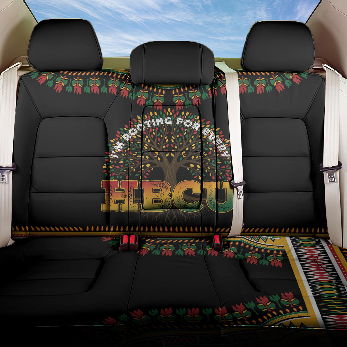 I'm Rooting For Every HBCU Dashiki Style Back Car Seat Cover