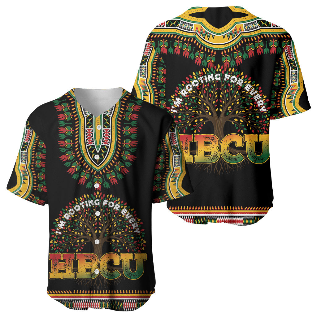 I'm Rooting For Every HBCU Dashiki Style Baseball Jersey