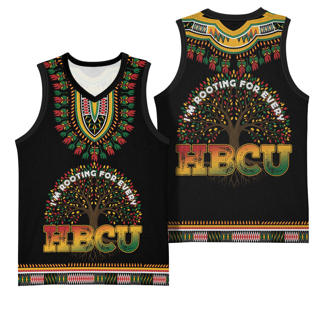 I'm Rooting For Every HBCU Dashiki Style Basketball Jersey