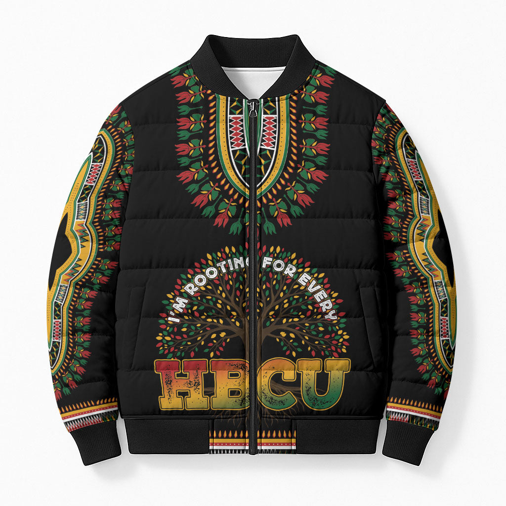 I'm Rooting For Every HBCU Dashiki Style Bomber Puffer Jacket