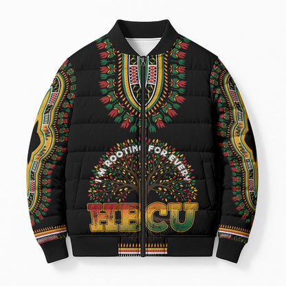 I'm Rooting For Every HBCU Dashiki Style Bomber Puffer Jacket