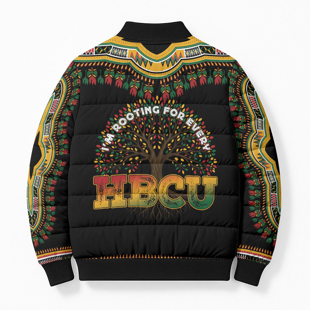 I'm Rooting For Every HBCU Dashiki Style Bomber Puffer Jacket