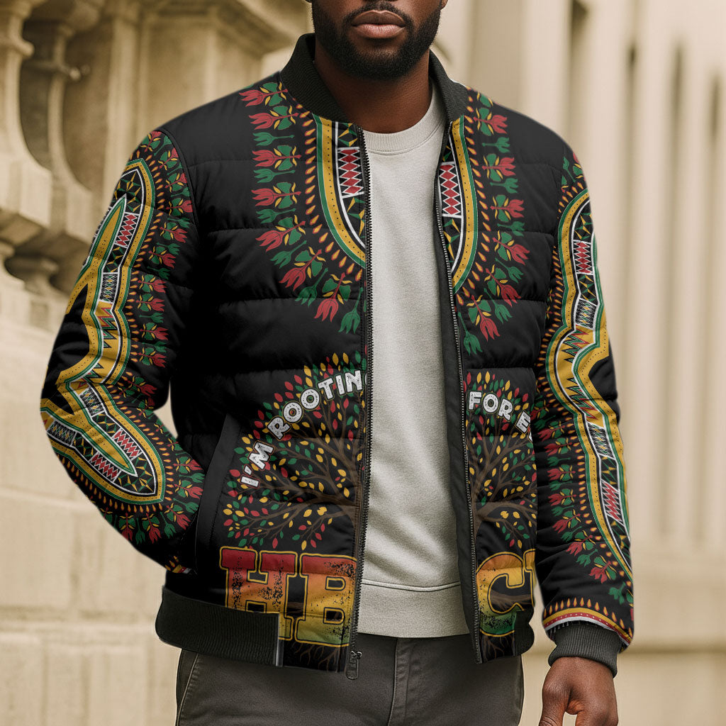 I'm Rooting For Every HBCU Dashiki Style Bomber Puffer Jacket