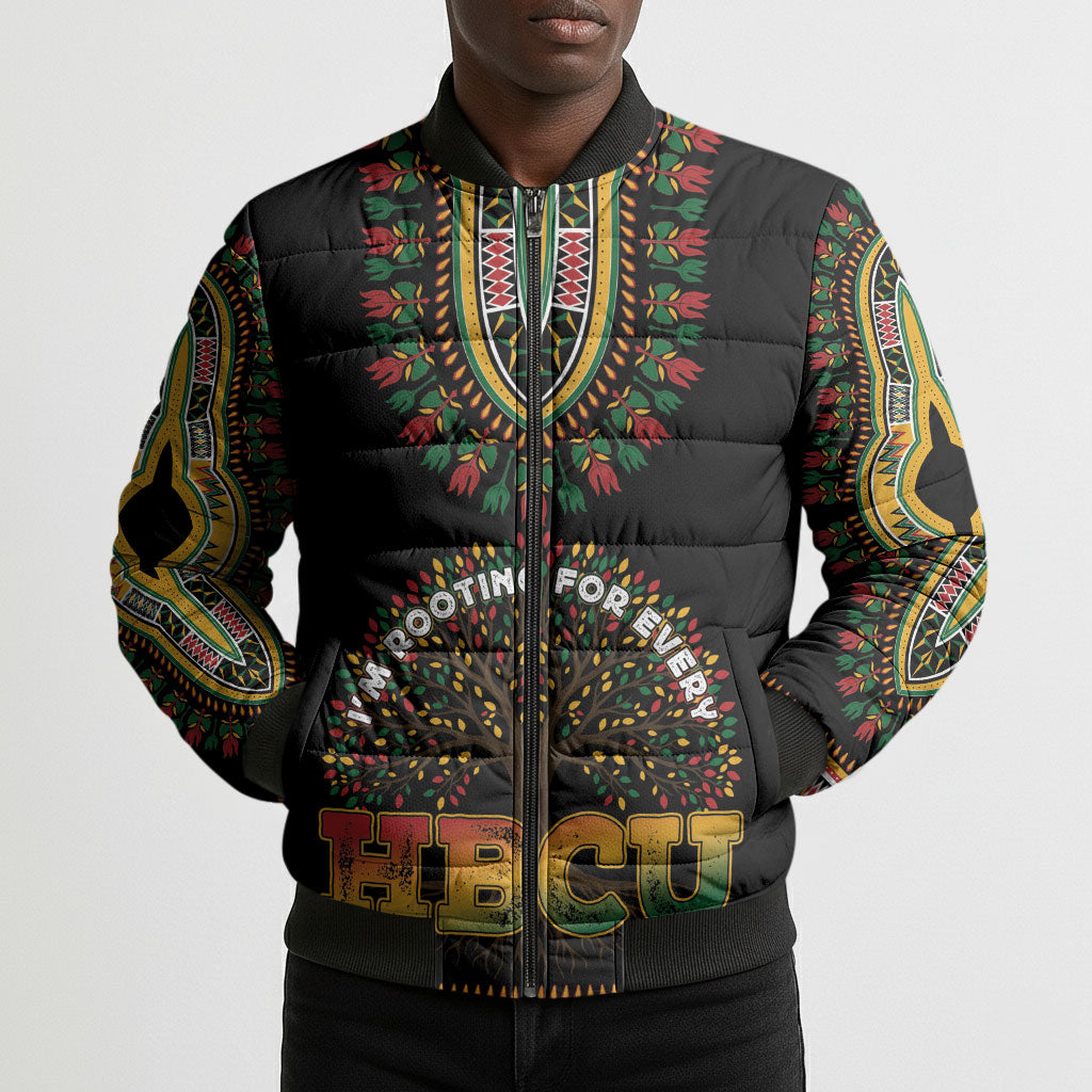 I'm Rooting For Every HBCU Dashiki Style Bomber Puffer Jacket