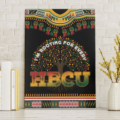 I'm Rooting For Every HBCU Dashiki Style Canvas Wall Art