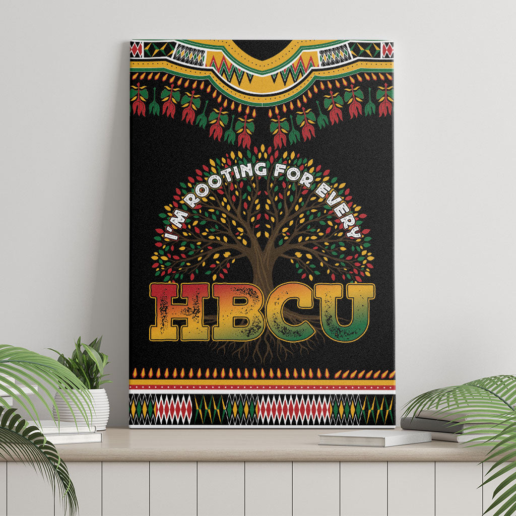 I'm Rooting For Every HBCU Dashiki Style Canvas Wall Art