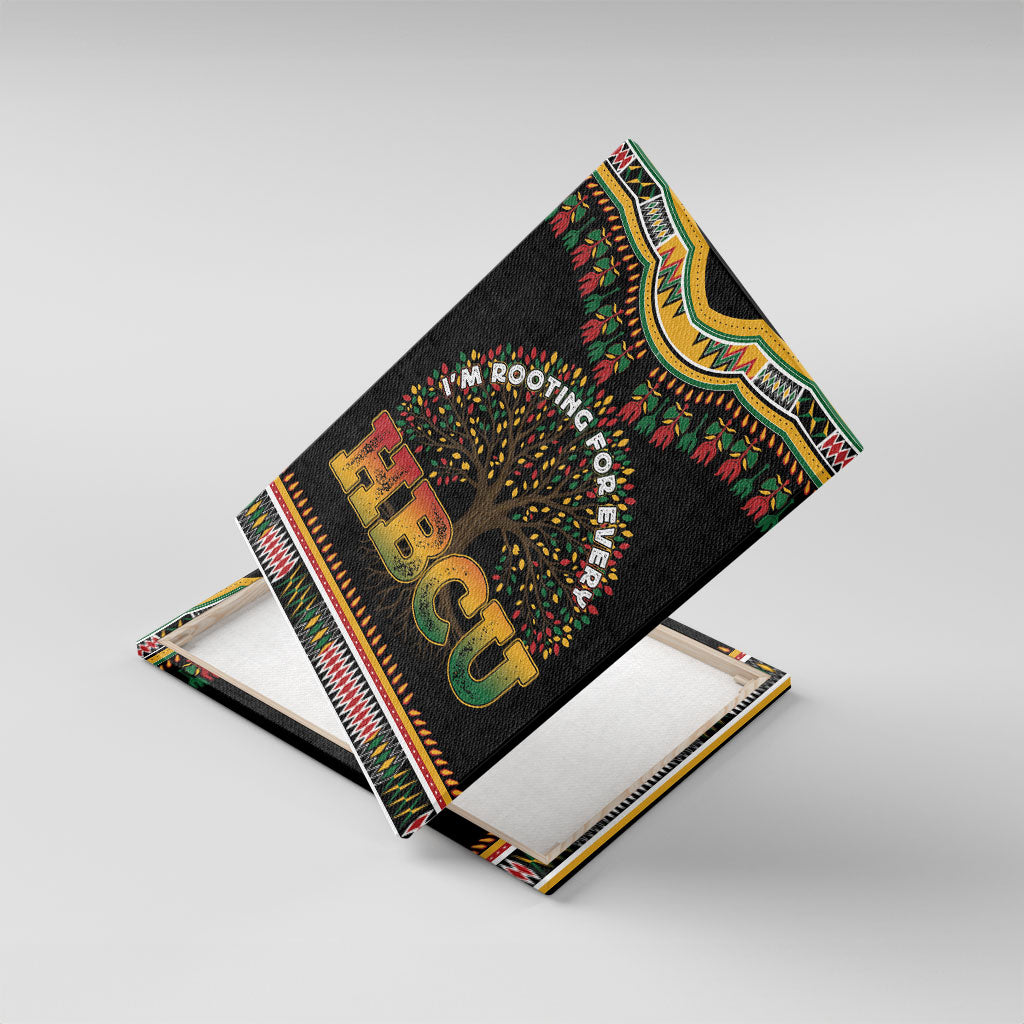 I'm Rooting For Every HBCU Dashiki Style Canvas Wall Art